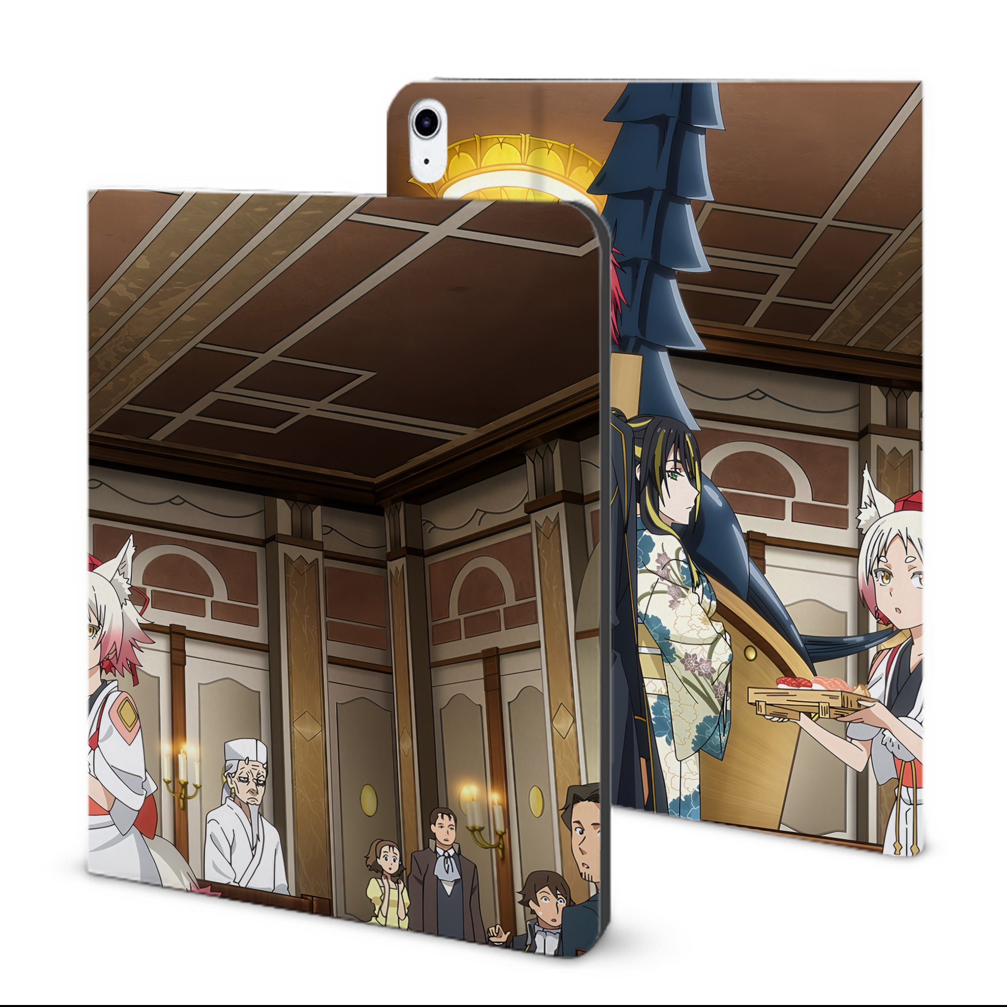 （画像用） 転スラ Regarding Reincarnated to Slime IPad ケース ブック型 PUレザー TPU 耐衝撃 軽量 薄型 ペン収納なし 全面保護 IPad 各モデル対応